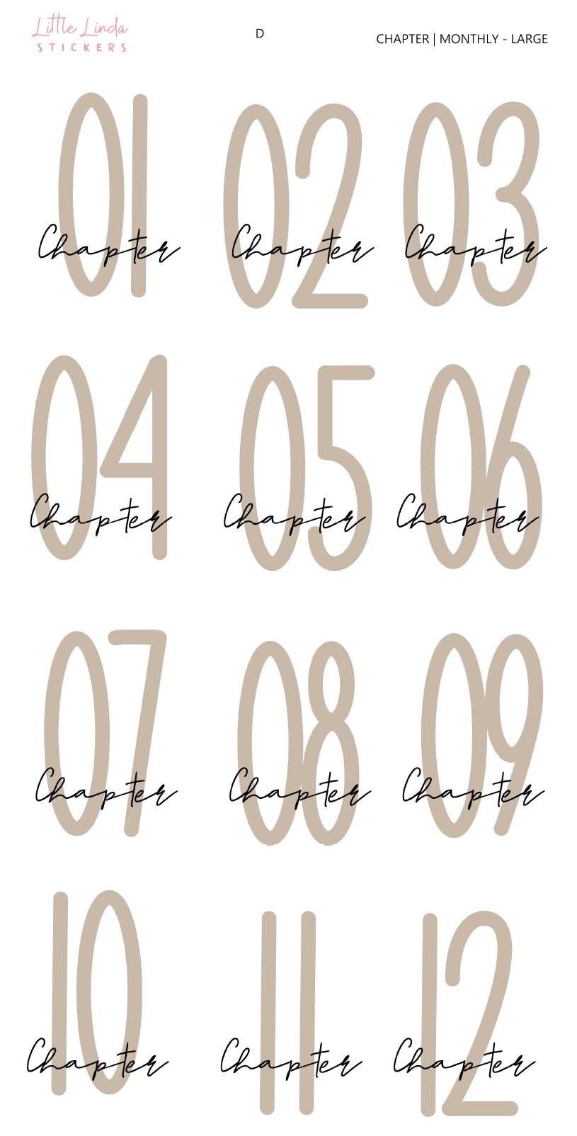2026 | Monthly - Bold Numbers