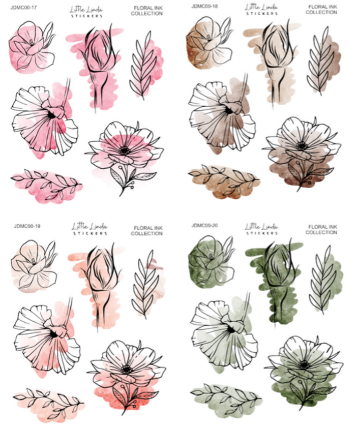 Floral Ink Collection | 17 - 20