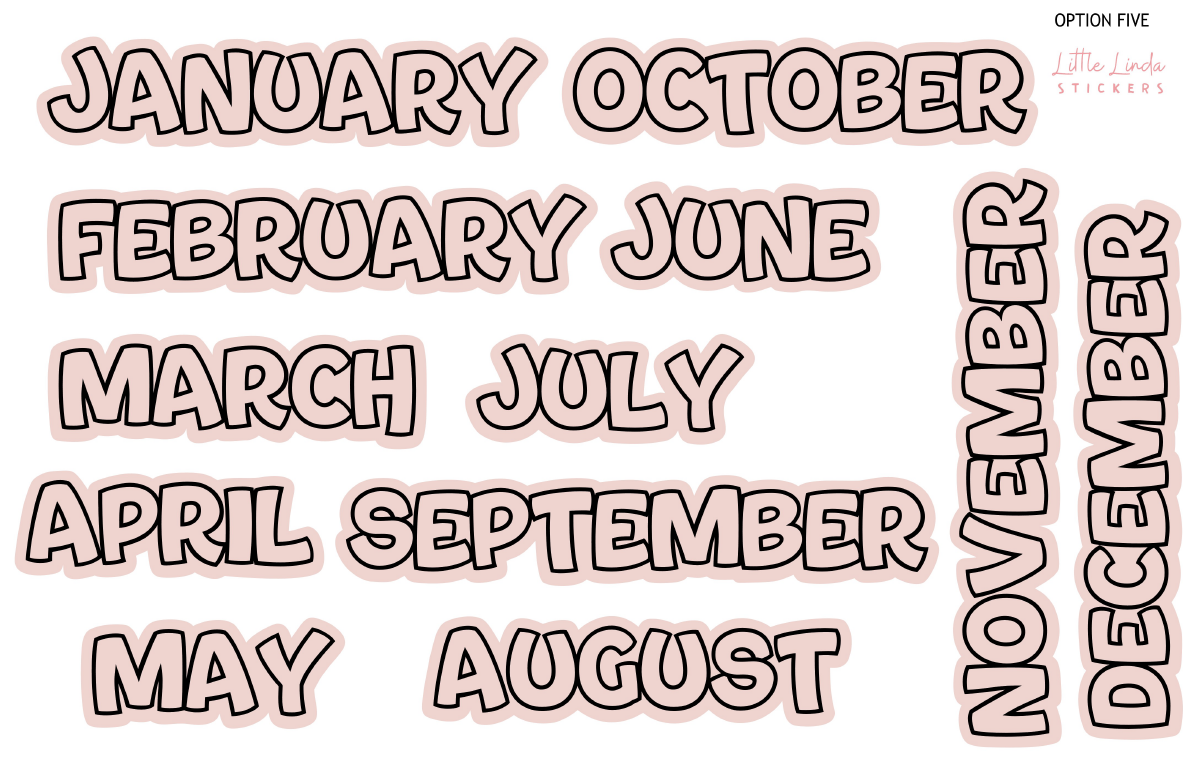 2024 | Monthly Stickers - Large