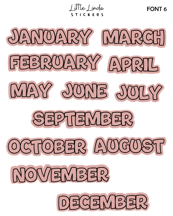 2024 | Monthly Stickers - Small