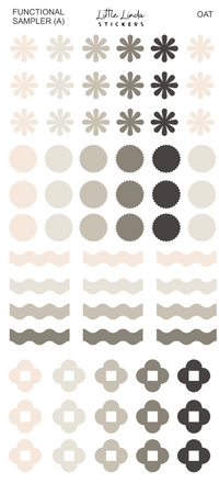 2027 | Sampler A | The Basic Edit planner stickers, Oat / Glossy