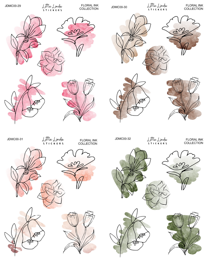 Floral Ink Collection | 29 - 32