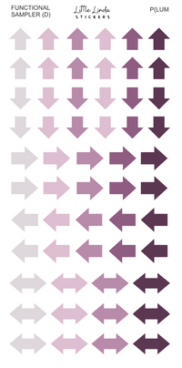 2027 | Sampler D | The Basic Edit planner stickers, Plum / Glossy