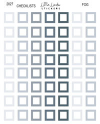2027 | Checklist Squares | The Basic Edit planner stickers, Fog / Glossy