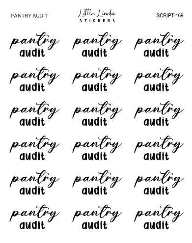 Pantry Audit | SCRIPT