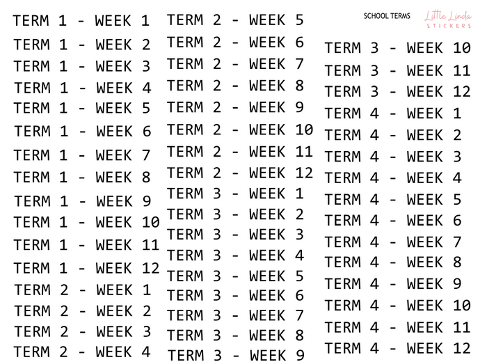 School Term Set - Scripts [BOLD]