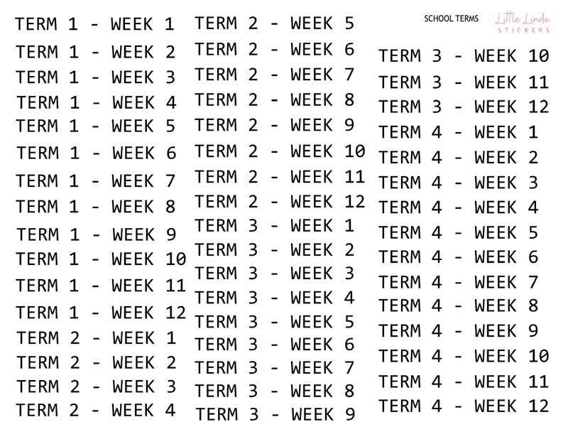 School Term Set - Scripts [BOLD]