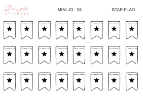 Star Flag - Mini Journaling Doodle Icon