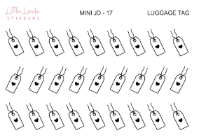 Luggage Tag- Mini Journaling Doodle Icon