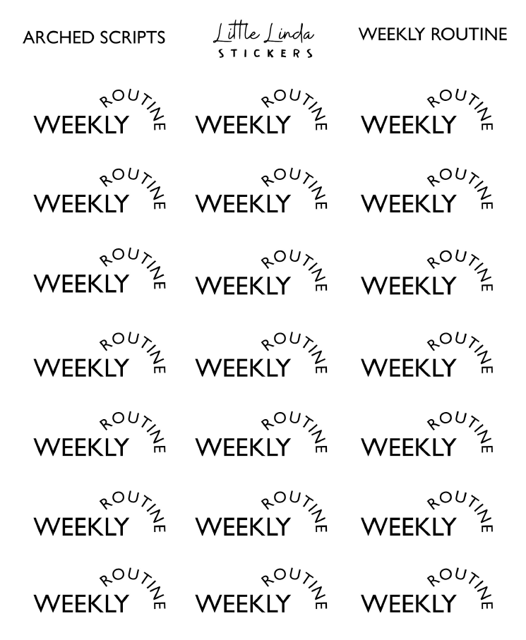 Weekly Routine - 2023