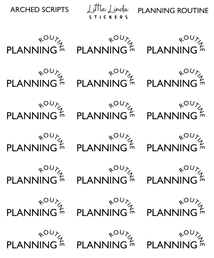 Planning Routine - 2023