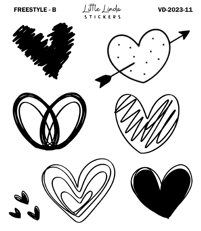 Valentines - Sketched Hearts
