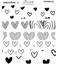 Valentines - Sketched Heart Washi