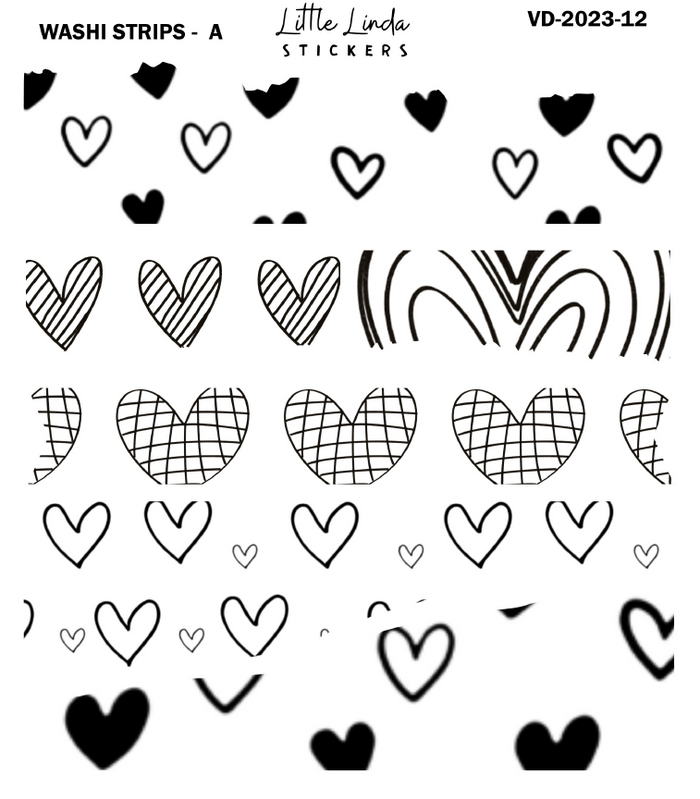 Valentines - Sketched Heart Washi