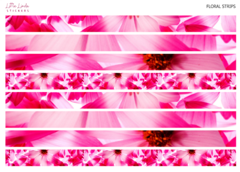 Floral Washi Strips | Style 10 - 18