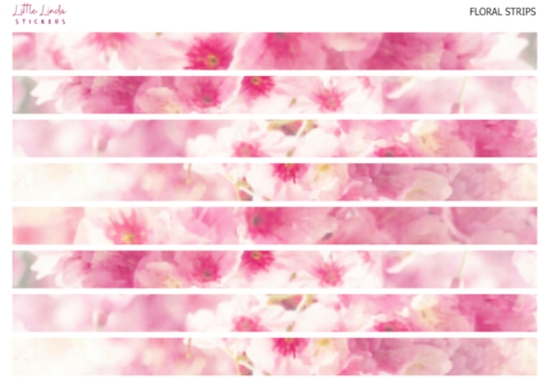 Floral Washi Strips | Style 10 - 18