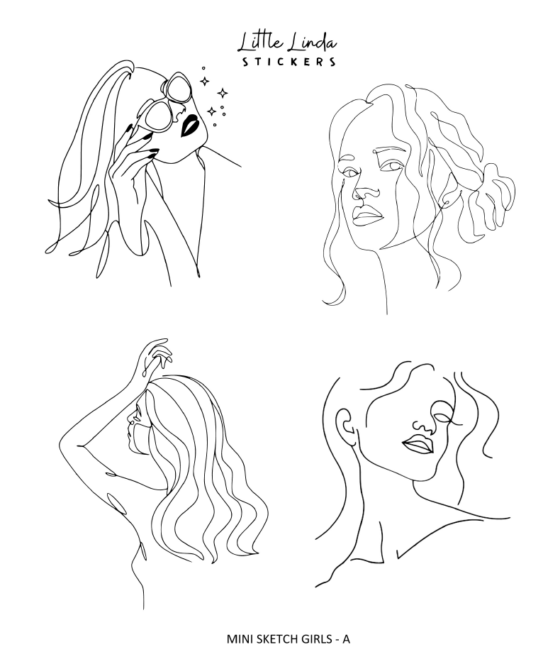 Mini Sketch Girls - Sampler