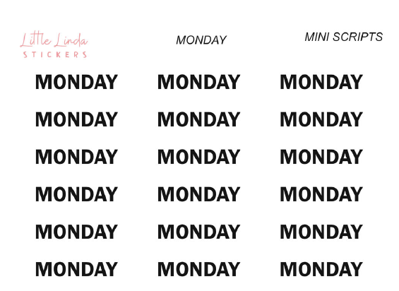 Days of the week - Mini Scripts