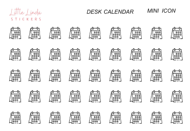 Desk Calendar - Mini Icons