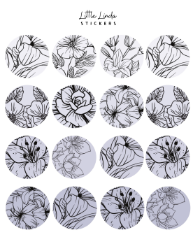 Minimal Floral Line - Circles 1