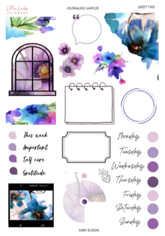 Journaling Kit | Dark Blooms
