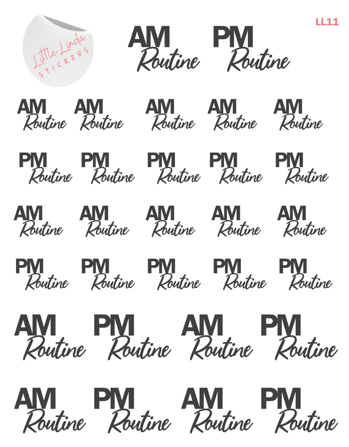 AM-PM Routine Stickers