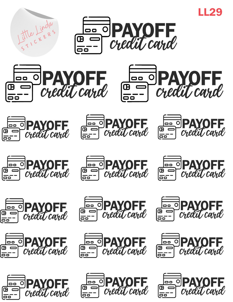 Pay Credit Card Stickers