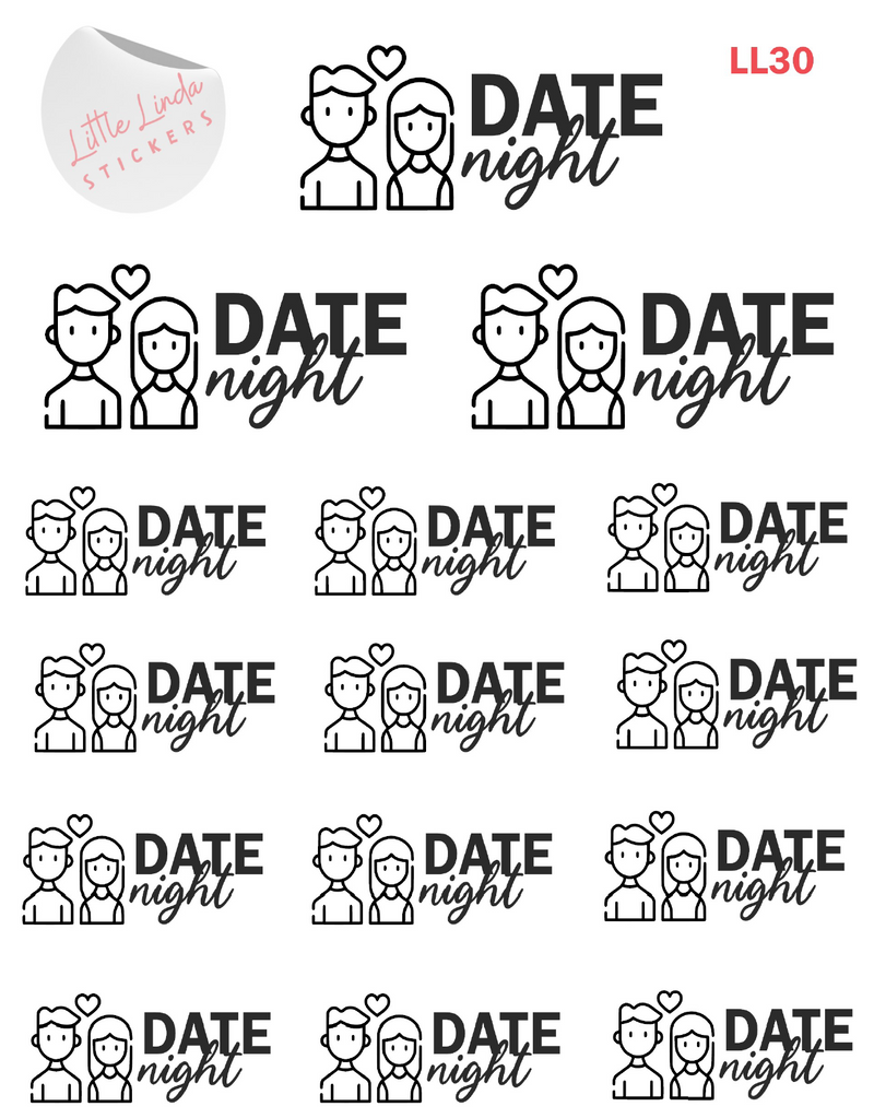 Date Night Stickers