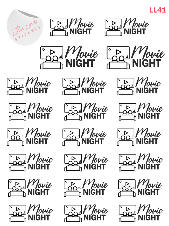 Movie Night Stickers
