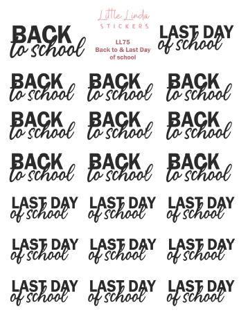 Back to & Last Day of School Scripts