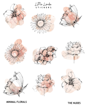 Minimal Watercolour Florals IV