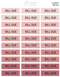 Bill Due - Minimal