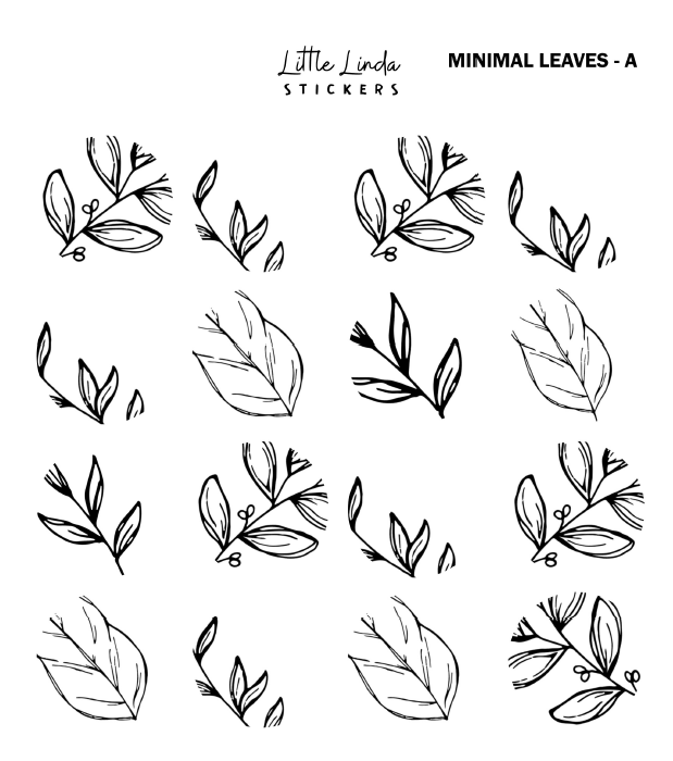 Minimal Leaf Pattern - No Background