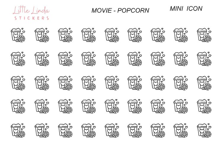 Movie Popcorn - Mini Icons