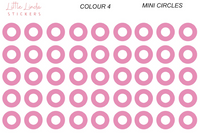 Mini Hollow Circles - Pinks