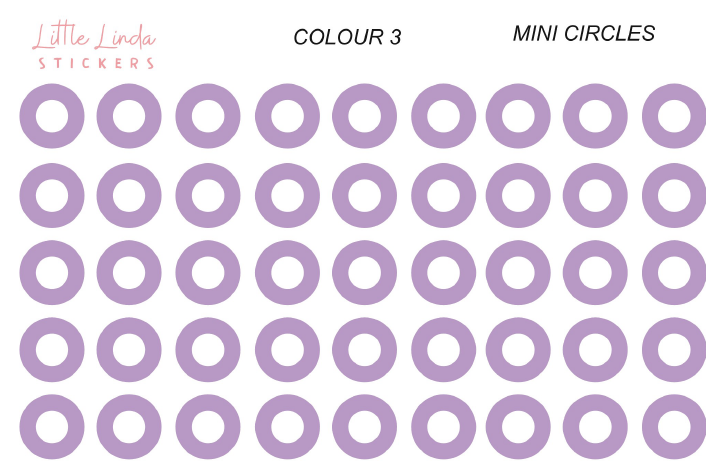 Mini Hollow Circles - The Purples