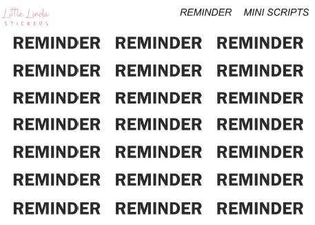 Reminder - Mini