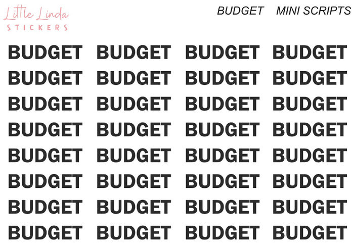 Budget - Mini