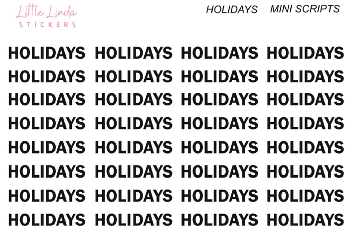 Holidays - Mini