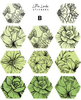 Floral Line Art Shapes