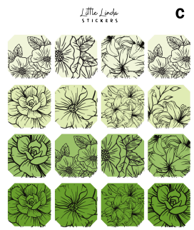 Floral Line Art Shapes